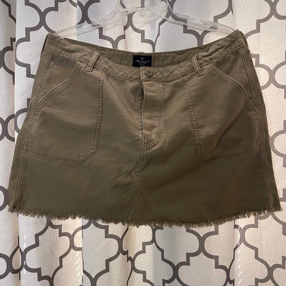AE khaki mini skirt
